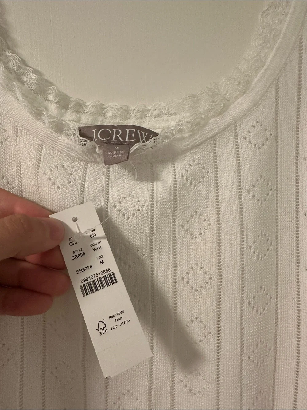 J Crew Pointelle Sweater Tank